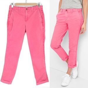GAP | Pink Girlfriend Twill Stripe Chinos | XS 0
